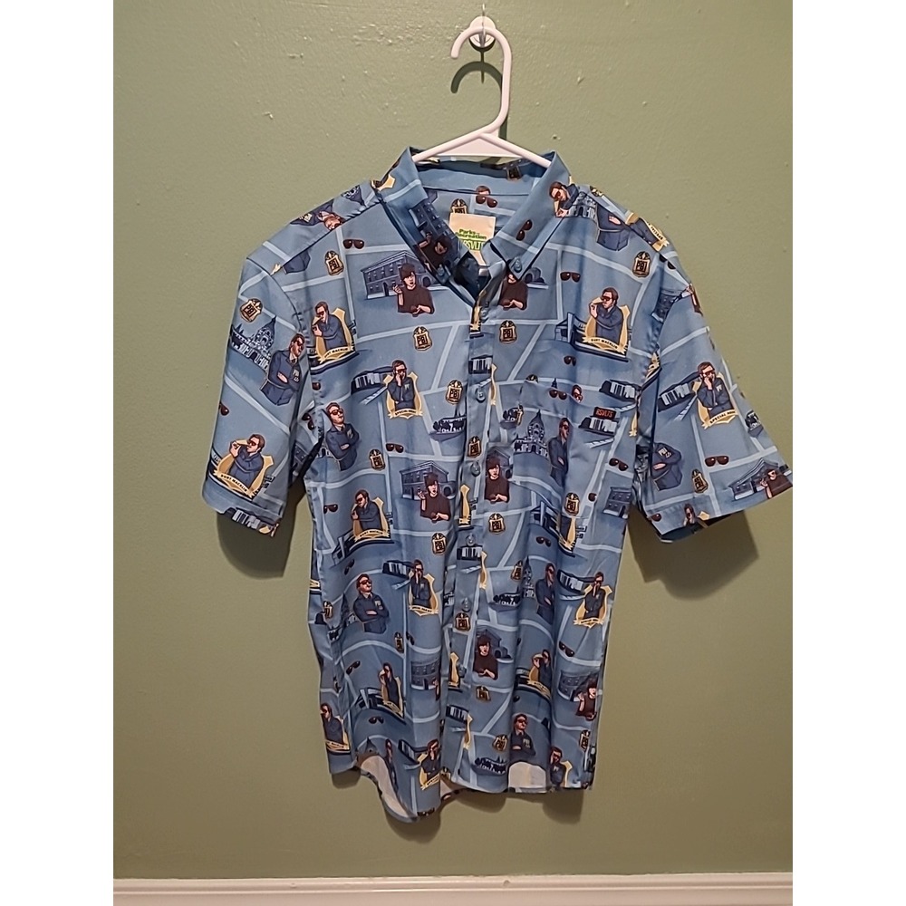 Roosevelts RSVLTS‎ Parks and Rec Burt Macklin Short Sleeve Button Down Medium